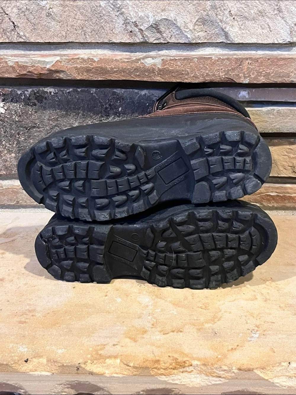 ThermoLite Brown Leather & Black Rubber Waterproof Winter Boots